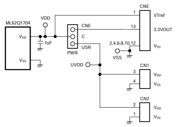 ロケーション回路 - ROHM Semiconductor RB-D62Q1704TB48リファレンスボード